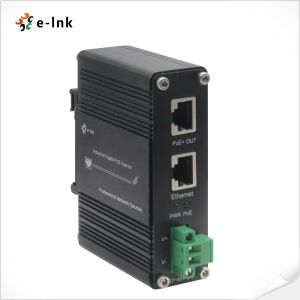 Buy cheap 12~48VDC Power Input Industrial Gigabit PoE+ Injector Support DIN-Rail & Wall-mount Installation from wholesalers