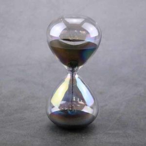 Buy cheap Classic Glass Sand Timer Hourglass  Sand Clock Black And White from wholesalers