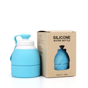 Buy cheap 580ml Collapsible Silicone Water Bottle BPA-Free Foldable 78x220mm product