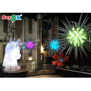 Cute 190t Oxford Cloth Hanging LED Inflatable Star For Outdoor Event