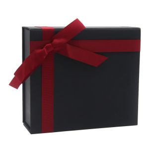 Customized Logo CMYK Pantone Premium Paper Presentation Boxes Ribbon Tie Folding