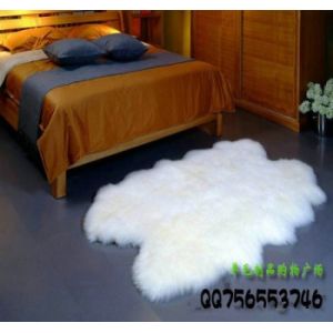 Buy cheap Couch Real Fleece Sheepskin Throw Blanket White ODM from wholesalers