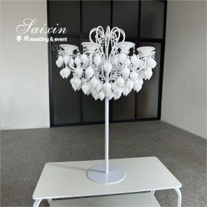 Gorgeous Wedding Decorative White Chandelier Candelabra For Centerpieces