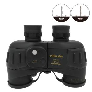 Buy cheap Waterproof / Fogproof Black 12x50 Telescope Compass Binoculars With Rangefinders Reticle from wholesalers