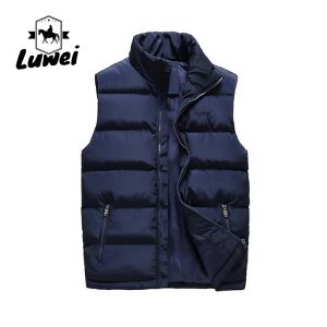 Lightweight Cold Weather Vest Utility Cotton Polyester Sleeveless Puffer Vest