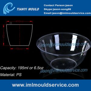 China thin wall PS disposable large clear plastic party bowls mould with 250ml manufacturers on sale