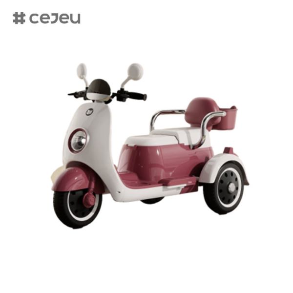 Quality CJ-689-2 6V4 One-button start/early education function/USB/light/with storage box,Electric car for kids for boy and girl for sale