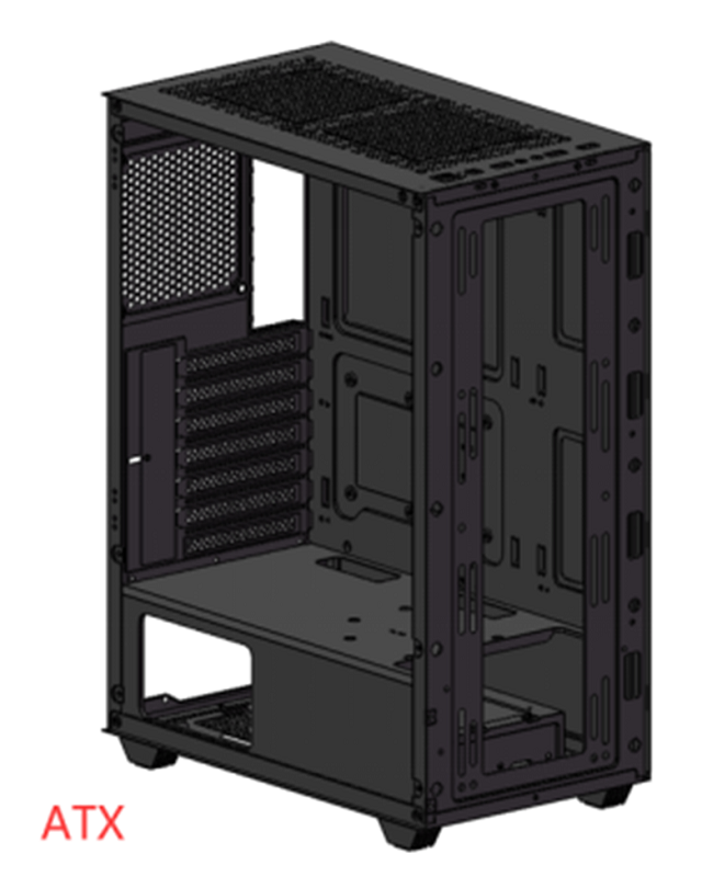 ATX RGB LED Gaming Computer Case with Tempered Glass Panel