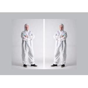 Lightweight White Disposable Body Suit Disposable Overalls Anti - Shrink