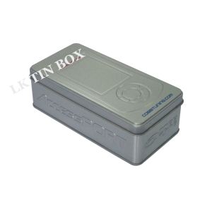 Custom Printed and Embossed Rectangular Tin Box Stackable For Tools And Gifts