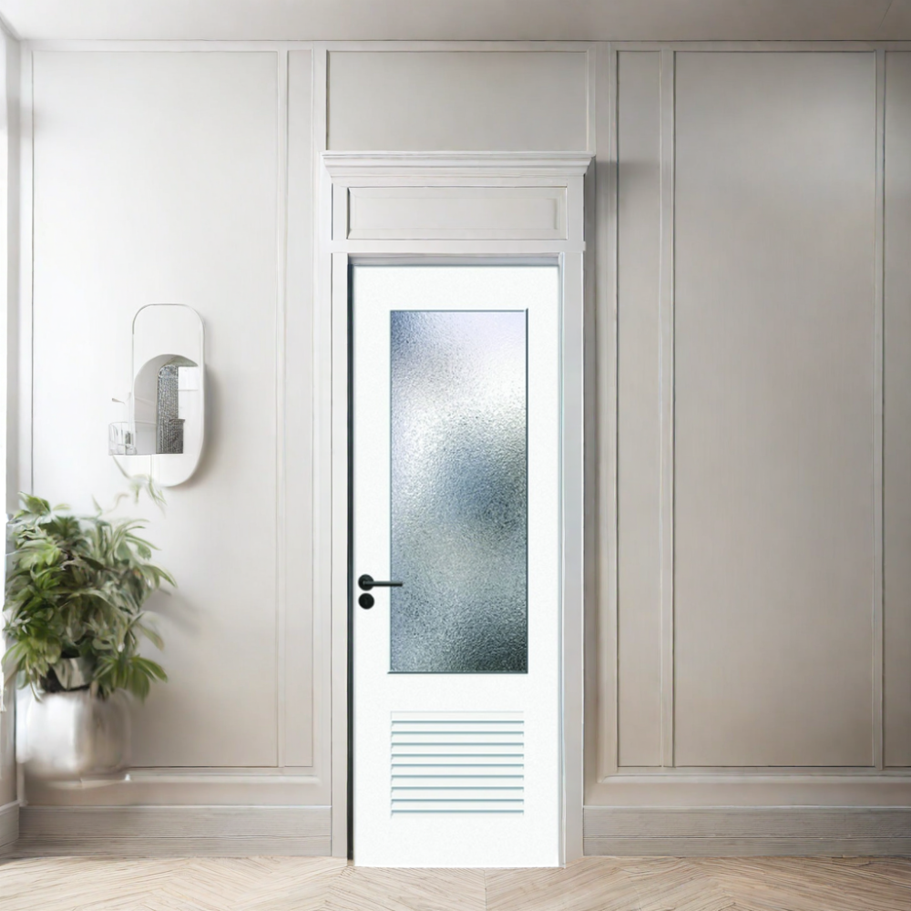 Eco-Friendly Waterproof Soundproof Fireproof and Durable WPC Glass Door for