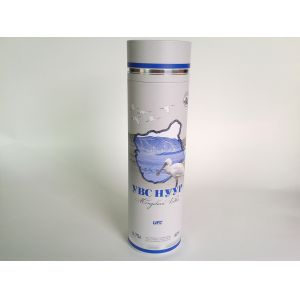 Offset Printed Cylindrical Wine Packaging Boxes , Embossed Custom Paper Board