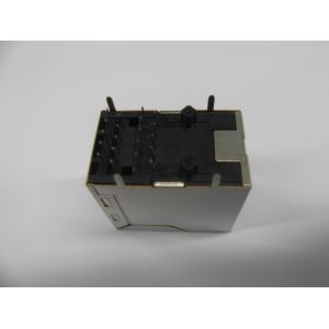 Shield right Angle 2 x 1 dual Port RJ45 Ethernet Connector, 10/100/1000 BASE-TX