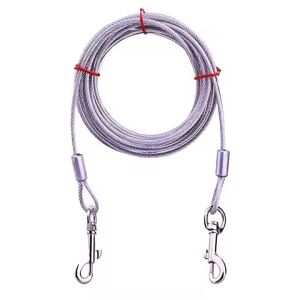 China Heavy Duty Dog Tie Out Cable and Stake for Dogs up to 90 Lbs Anti-Bite  Steel Wire Rope  leash for Dog on sale