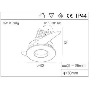 Buy cheap LED Pinhole Downlights 10W , IP44 Pinhole Aperture LED Downlight Modules from wholesalers