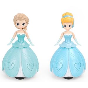 Buy cheap Custom Dancing Princess Universal Spinning Cool Light Music Aisha plastic Toy figure from wholesalers