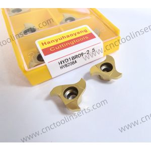 China Yellow PVD Coated CNC Milling Insert Model HYD18R09-2.5 HYB208A, Grooving Inserts, Suitable for Difficult-to-Machine Materials Except High-Temperature Alloys. on sale