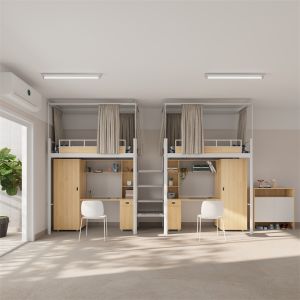 Buy cheap Modern Design Products Furniture Metal Bunk Bed With Desk Support customization from wholesalers