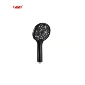 Buy cheap Plastic Hand Showers ABS 3 Function Column Black Liquid Silicon Nozzle Round Easy Clean OEM from wholesalers