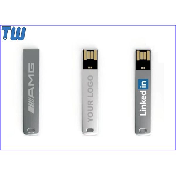 Quality Slim Rectangle Fastest USB Device 128GB Pen Drive Full Metal Bookmark Thumb Drive for sale