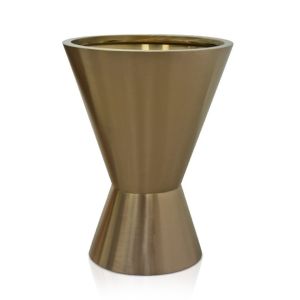 Rectangular stainless steel material golden stand flower pot decoration for