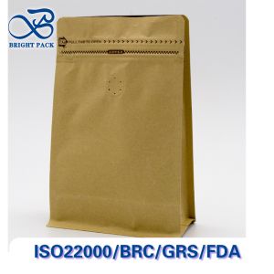Buy cheap Eco-Friendly Kraft Paper Coffee Bags With Resealable Zipper And Valve Customizable Printing And Multiple Sizes. from wholesalers