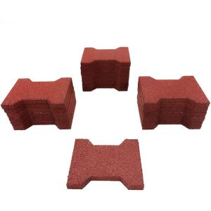 Anti-Slip Dog Bone Interlocking Rubber Paver For Horse Stable Horse Barn