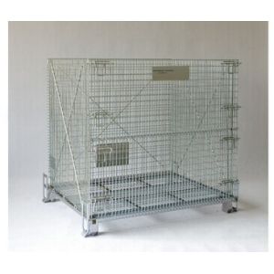 Buy cheap Foldable And Stackable Wire Mesh Container With Loop Desigen from wholesalers
