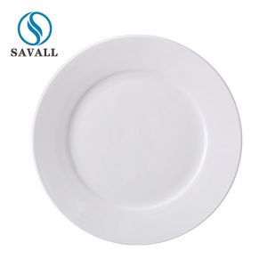 Buy cheap Savall Round Shape White Ceramic Dinner Plates For Hotel from wholesalers