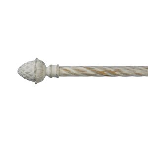 Buy cheap White Gold Painting Custom Curtain Rod With Aluminum Finial For Indoor Decoration from wholesalers