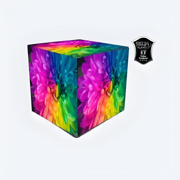 Outdoor P4 Cube LED Display Full Color RGB High Resolution With Fixed Installati