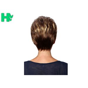 Curly Afro Weave Short Synthetic Wigs , Afro Lace Front Wigs Heat Friendly