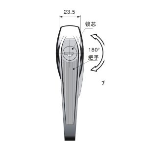 Buy cheap Paddlockable Garage Door Handle Lock Silver Key Cylinder Lock from wholesalers