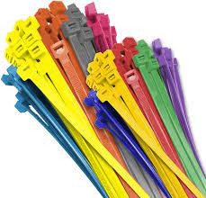 Buy cheap PA66 Self Locking Nylon Cable Ties 1mm UV Resistant 250mm Different Colored Zip Ties from wholesalers