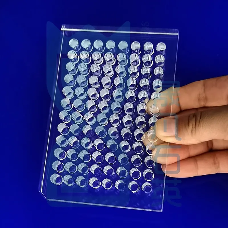 China 96 Well Quartz Glass Hemagglutination Plate Microplate 96microwell Plats Fused Quartz Plate Quartz Glass Sheet on sale