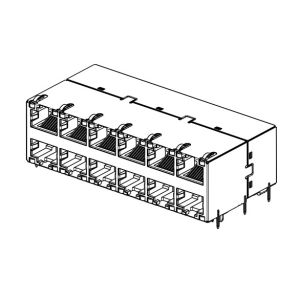 Buy cheap 2x6 RJ45 MagJack 1-1840055-4 1000BASE-T Ethernet ICM Fast Delivery from wholesalers