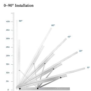 Buy cheap Adjustable Tilt Angle Solar Panel Mounting Bracket Kit with AL6005-T5 Bracket Material from wholesalers