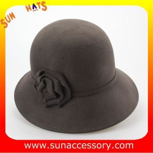Buy cheap Vintage hot sale mid brim hats wholesale for ladies,100% Australia wool felt hats factory from wholesalers