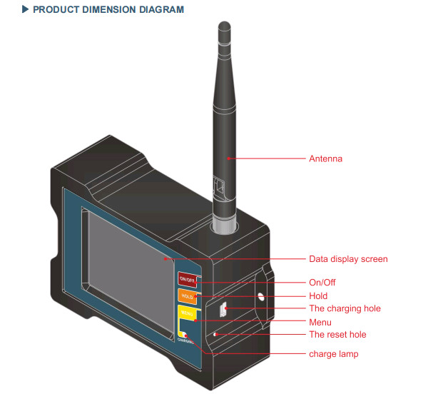 DAM825 Industry Wireless Inclinometer Monitor With Rechargeable Battery Power