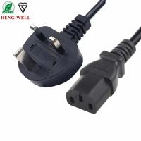 Buy cheap 10A 250V UK Power Cord 1.5m 1.8m 2m 5m Black 3 Pin BS1363 To IEC 320 C13 product