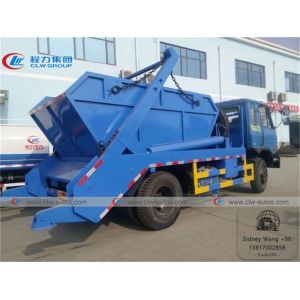 4x2 Dongfeng 4cbm Self Loading Swing Arm Garbage Truck With Hanging Chain