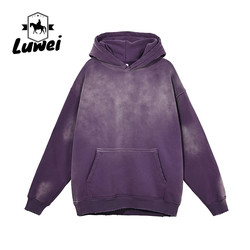 Buy cheap Retro Pull Over Hoodie Gym Blank Oversize Unisex Washed Cotton Sweatshirt from wholesalers