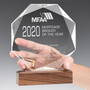 Buy cheap Wooden Base Custom Resin Trophies Personalized Crystal Trophy product