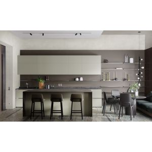 Buy cheap Modern Stylish Home Kitchen Cabinets With Flat Raised Shaker Door And Granite Marble Quartz Artificial Stone from wholesalers