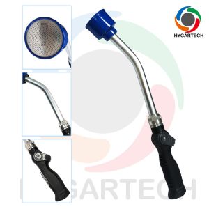 Thumb Control Metal Watering Wand Heavy Duty Sprayer W/ 2 Quot Face Aluminum