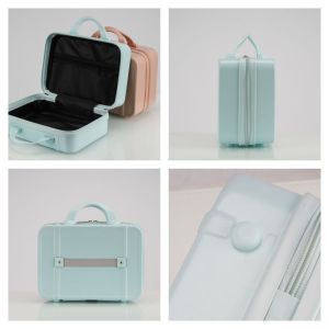 Buy cheap Retro-style portable makeup case, 14-inch small and lightweight new storage bag that can be hung on luggage. from wholesalers