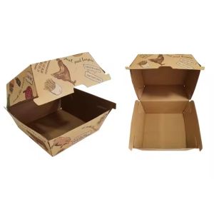 Buy cheap Custom Order Accepted Eco-Friendly Kraft Paper Burger Box with Glossy Lamination from wholesalers