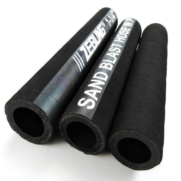 Quality Antistatic 38mm Sand Blast Hose Abrasion Resistant 12bar Black Wrapped Surface for sale