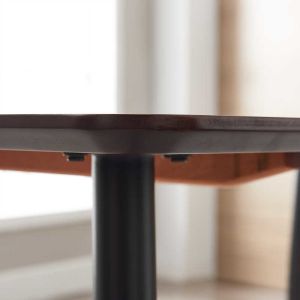 Buy cheap L55.125" H29.9" Wood Veneer Dining Table Iron Legs Simple Rectangular Dining Table from wholesalers