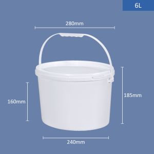 Buy cheap Heavy Duty Oval Polypropylene PP Recycled Plastic Buckets 6L OEM from wholesalers